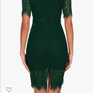 Green lace dress